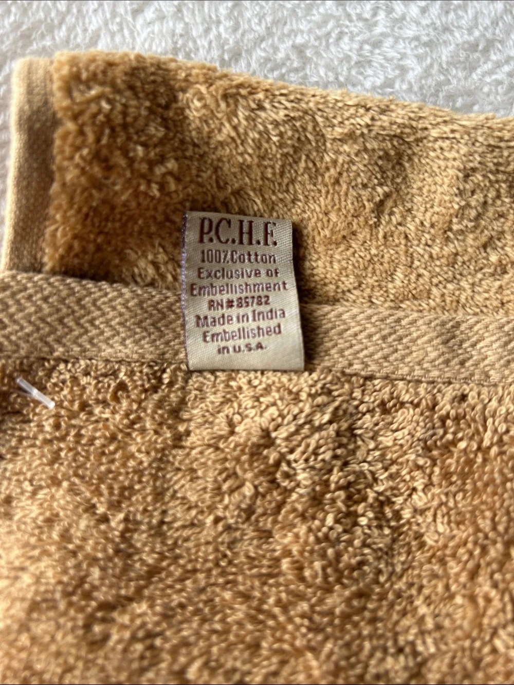 Sherry Kline Golden Brown Decorative Hand Towels with Paisley Trim set of 2